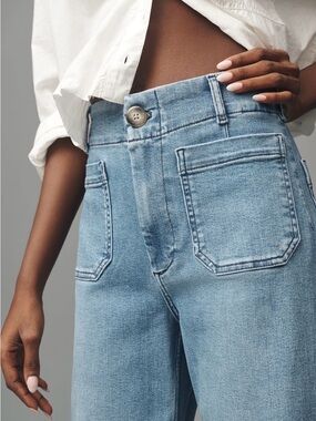 The Colette Regenerative Cotton Crop Wide-Leg Jeans by Maeve
